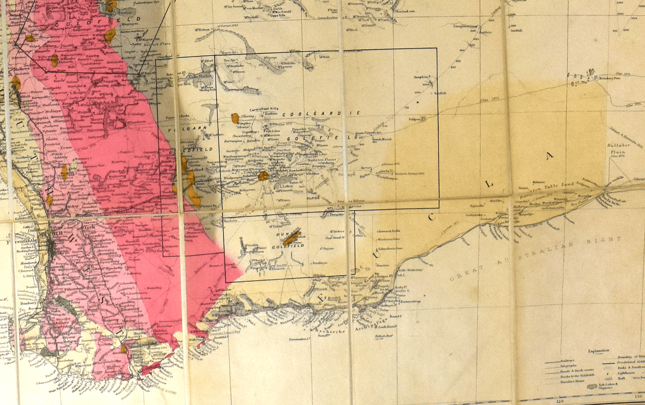 Map of south-west Australia